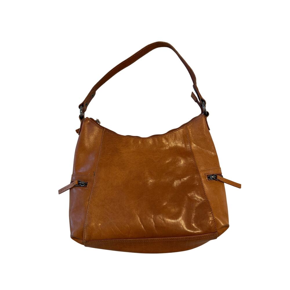 Spikes & Sparrow Leather Shoulder Bag Purse Cognac Brown Boho Chic Western